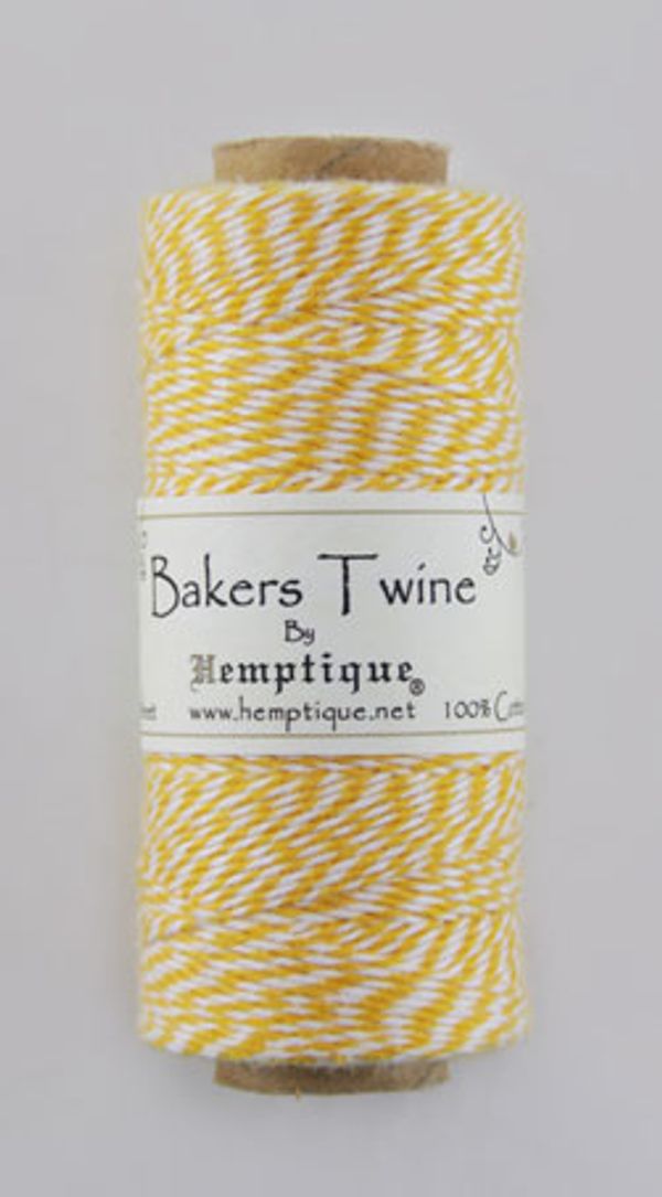 Шнур отделочный ⌀1.0 мм / 125 метров, 2х2 нити, 50г, Bakers Twine на катушке, BTS2YEL-WH