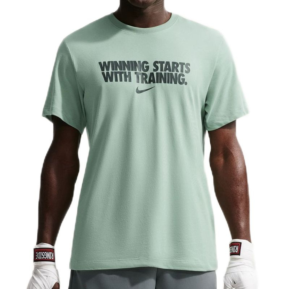 Мужская теннисная футболка Nike Dri-Fit Winning - steam/dark smoke grey
