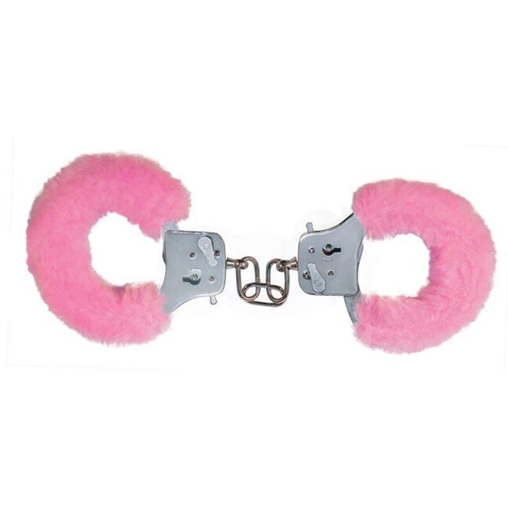 Наручники с мехом Furry Fun Cuffs Pink (Цвет: розовый)