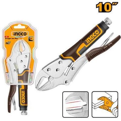 Клещи зажимные 250 мм INGCO HSJP0110