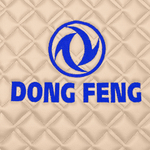 Ковры DongFeng GX, (экокожа, бежевый, бежевый кант, синяя вышивка)