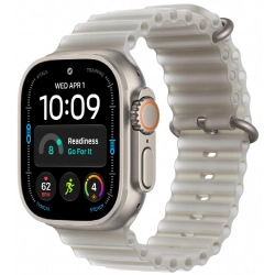 Смарт-часы Apple Watch Ultra 4 49 mm, Natural Titanium Case | ремешок Ocean band | Translucent Gray