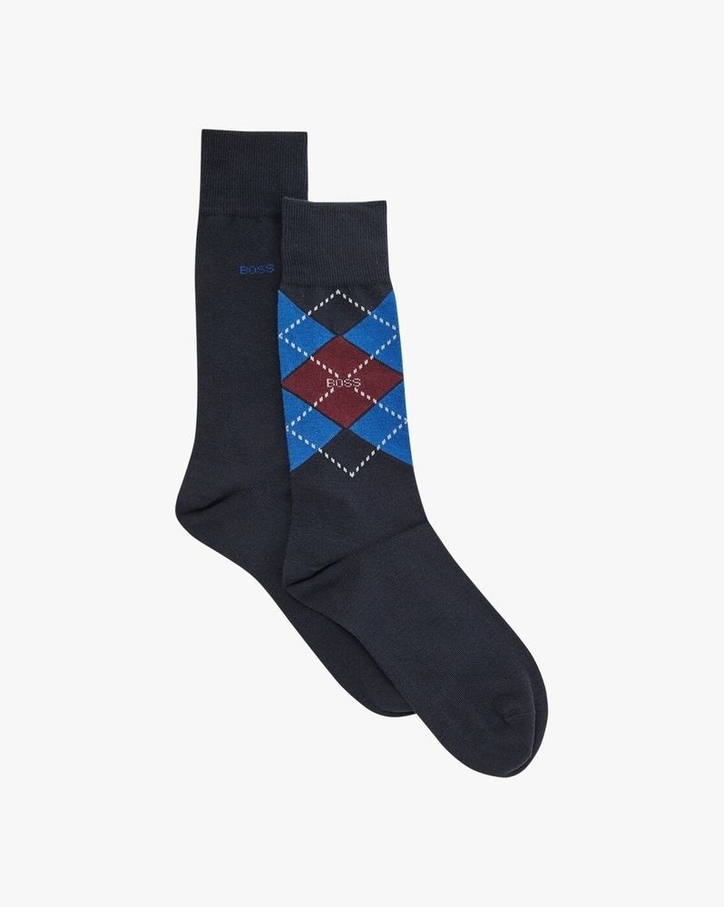 Носки (2 пары) мужские BOSS 2P RS Argyle CC 10244703 01