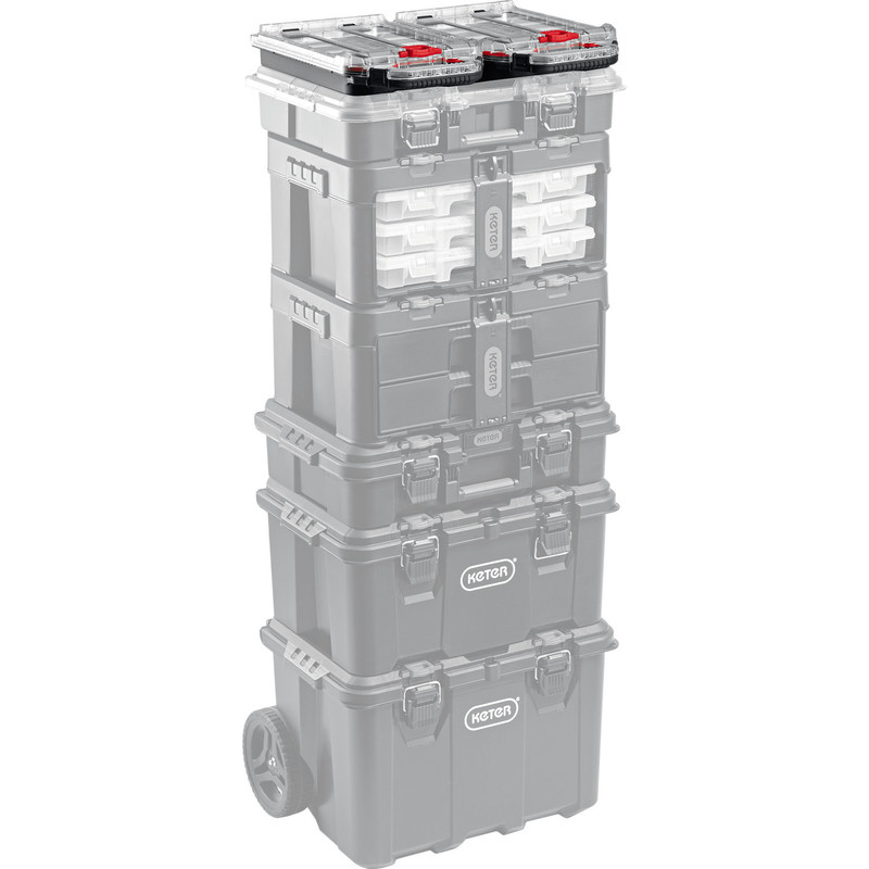 KETER STACKNROLL, 242 х 388 х 78 мм, (10″), пластиковый органайзер с 15 регулируемыми ячейками (38408)