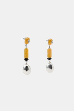 ZARA СЕРЬГИ СО СМОЛОЙ, СЕРЕБРИСТЫЙ