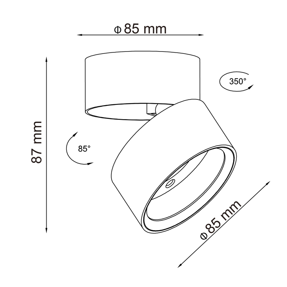 Светильник накладной LED 9W 3000K