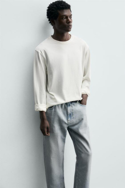 ZARA ДЖИНСЫ STRAIGHT FIT, ГОЛУБОЙ