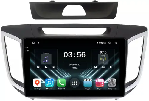 Магнитола для Hyundai Creta 1 2016-2021 - FarCar S280 монитор 10.36" IPS на Android 13, CarPlay