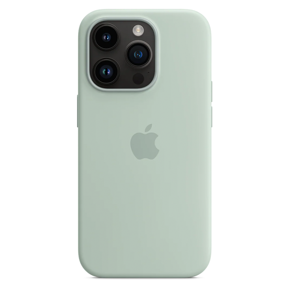 Силиконовый чехол с поддержкой MagSafe Apple Silicone Case для iPhone 14 Pro, Succulent (Агава)