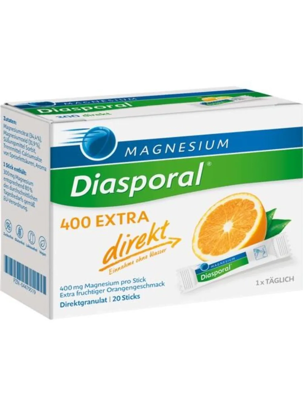 Diasporal магний EXTRA direkt, Диаспорал, 20 стиков
