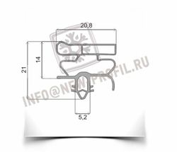 Уплотнитель на встраиваемый холодильник Electrolux ERO 2923 м.к. 625*525 мм(010 АНАЛОГ)