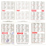 Календарики карманные 20 штук. Плакаты 1987 - 1990 гг. - СССР