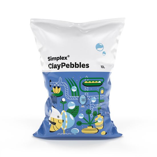 Керамзит Simplex ClayPebbles 10 л, фракция 8-16 мм