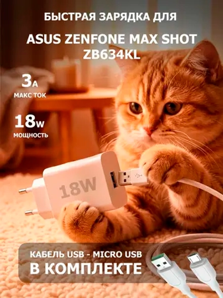 Зарядка для телефона Asus Zenfone Max Shot ZB634KL