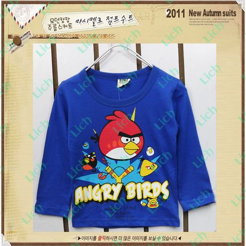 Лонгслив детский с принтом Angry Birds и другими принтами
