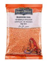 Bharat Bazaar Masoor Dal Чечевица красная дробл 500 г