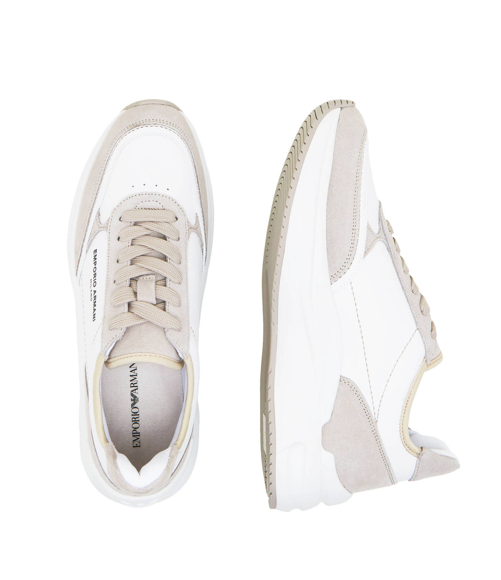 Кожаные кроссовки Emporio Armani - белый(X3X216 XR122)