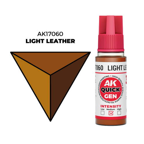 AK Interactive Light Leather Quick Gen - контрастная акриловая краска, 18 мл