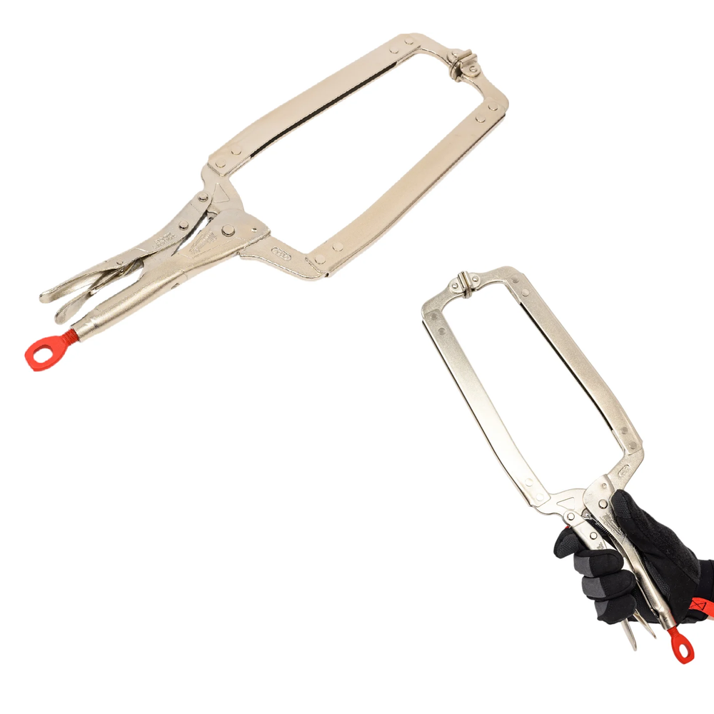 Зажим - струбцина Milwaukee TORQUE LOCK GEN II тип С, с шарнирными плоскими губками 480 мм (18") для сварки 4932472261