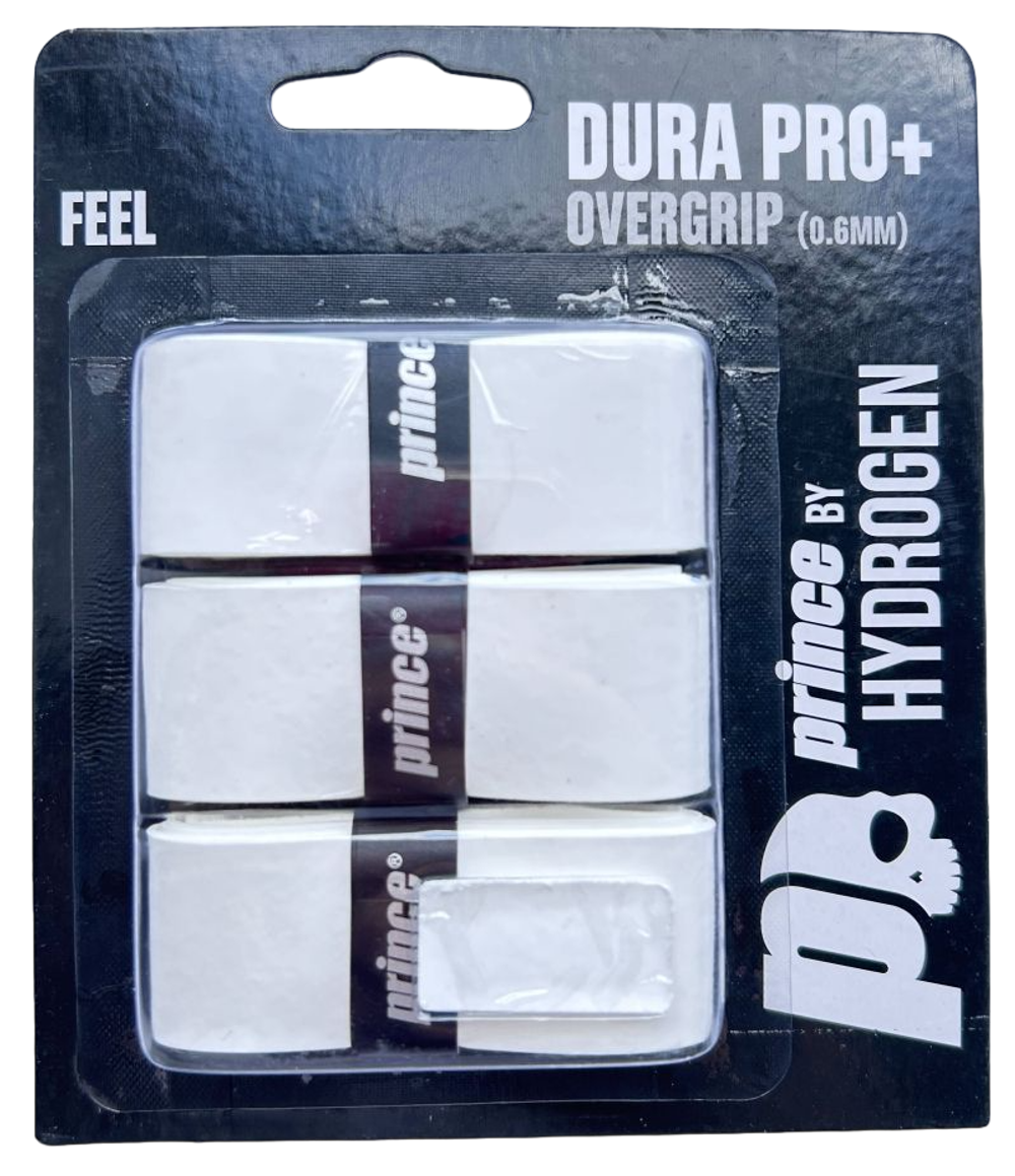 Теннисные намотки Prince by Hydrogen Dura Pro+ 3P - белый