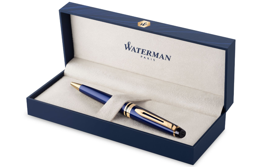Шариковая ручка Waterman "Expert Blue Lacquer GT", цвет чернил: черный М