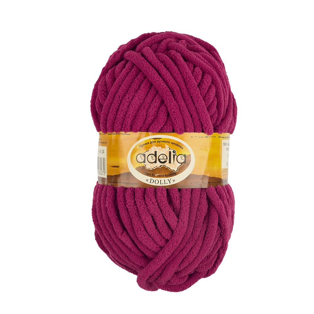 Пряжа Adelia Dolly / уп.5 мот. по 100г, 40м, 24 бордовый Пряжа Adelia Dolly / уп.5 мот. по 100г, 40м, 24 бордовый