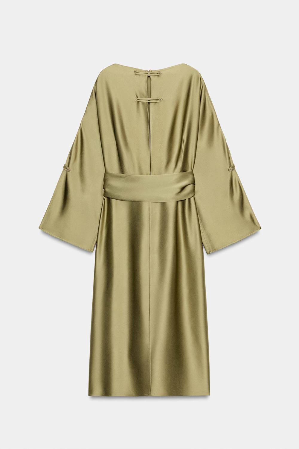 АТЛАСНОЕ ПЛАТЬЕ МИДИ — ZW COLLECTION — ZARA