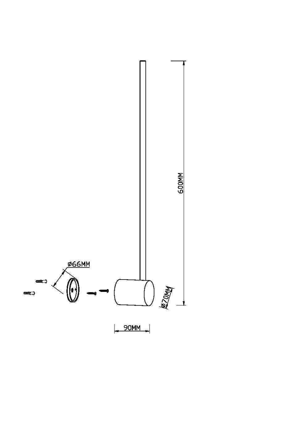 Настенный светодиодный светильник Maytoni Light stick MOD237WL-L6BS3K