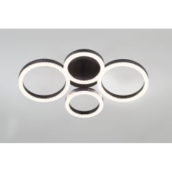 Светильник потолочный светодиодный Rivoli Flora 6191-201 LED 75Вт 3000-6000К чёрный с пультом | Rivoli