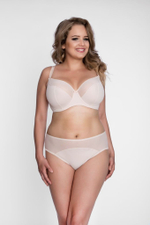 Однотонный бюстгальтер на косточках с мягкой чашкой plus size (Размер: 85H) (Цвет: телесный)
