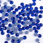 Стразы клеевые акрил 3-3.2 мм, 1х144 шт, SS12 013 синий (sapphire), Zlatka RS/144