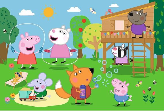 Puzzle - "24 Maxi" - Fun in the grass / Peppa Pig