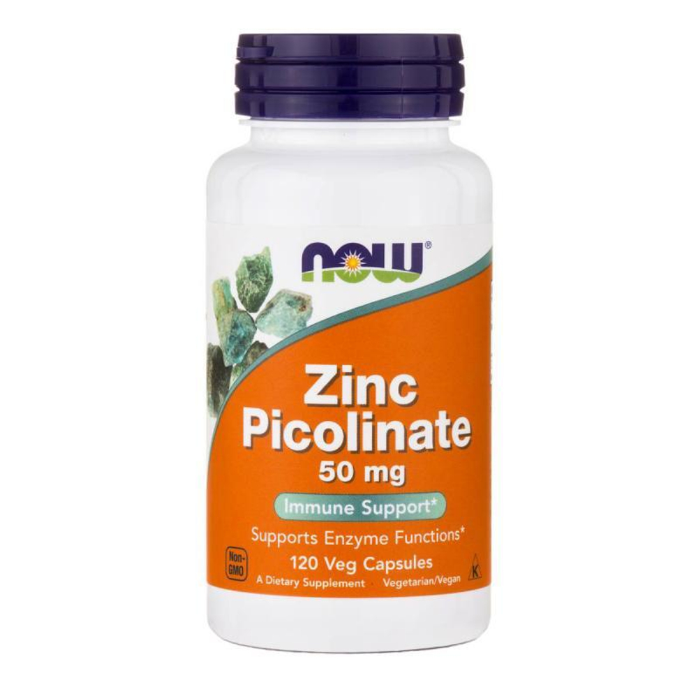NOW Foods, Zinc Picolinate 50 mg, 120 Veg Capsules | Rux pikolinati, 50 mg, 120 kapsula