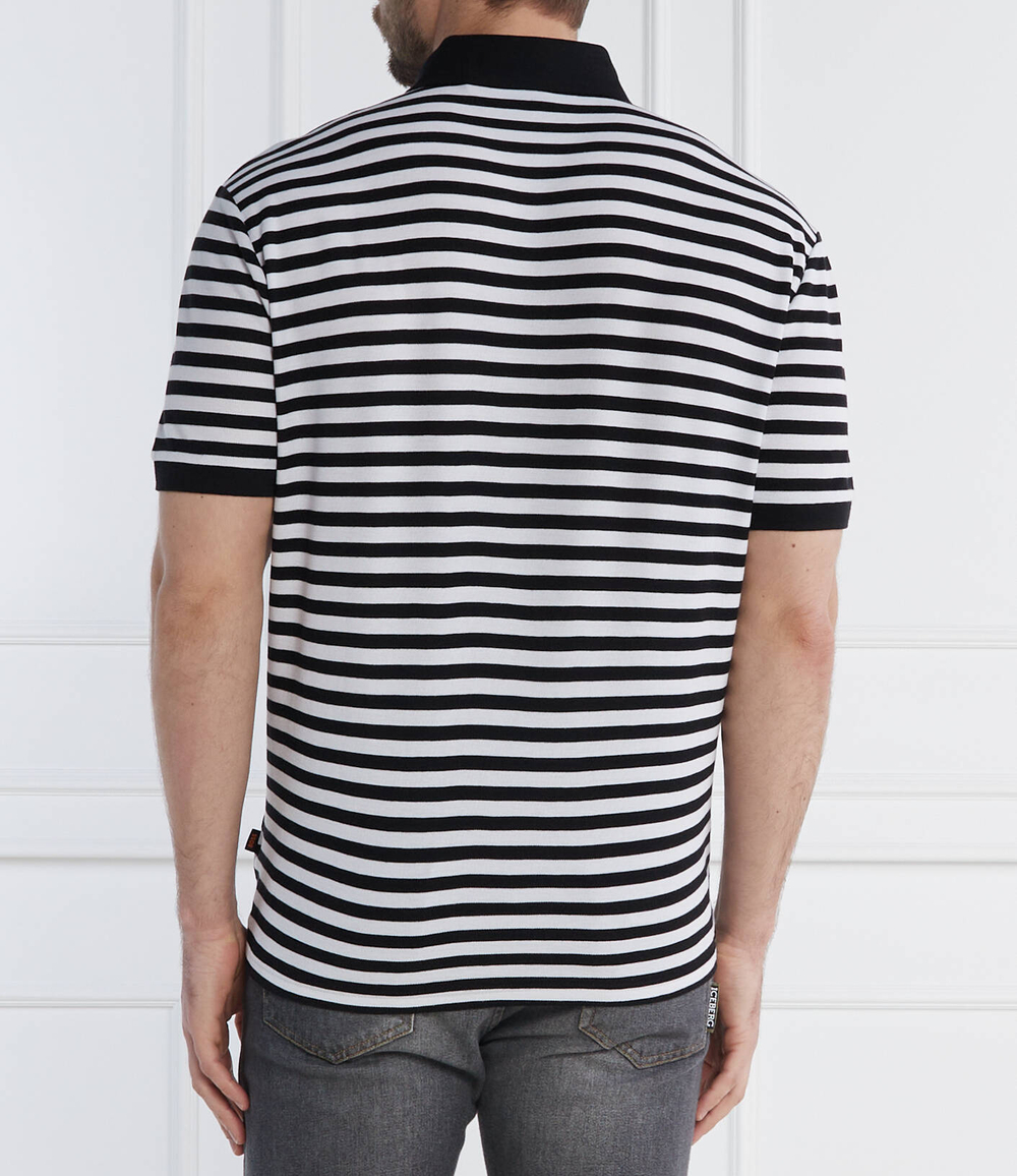 Поло PalesStripe BOSS ORANGE - черный(50513604)