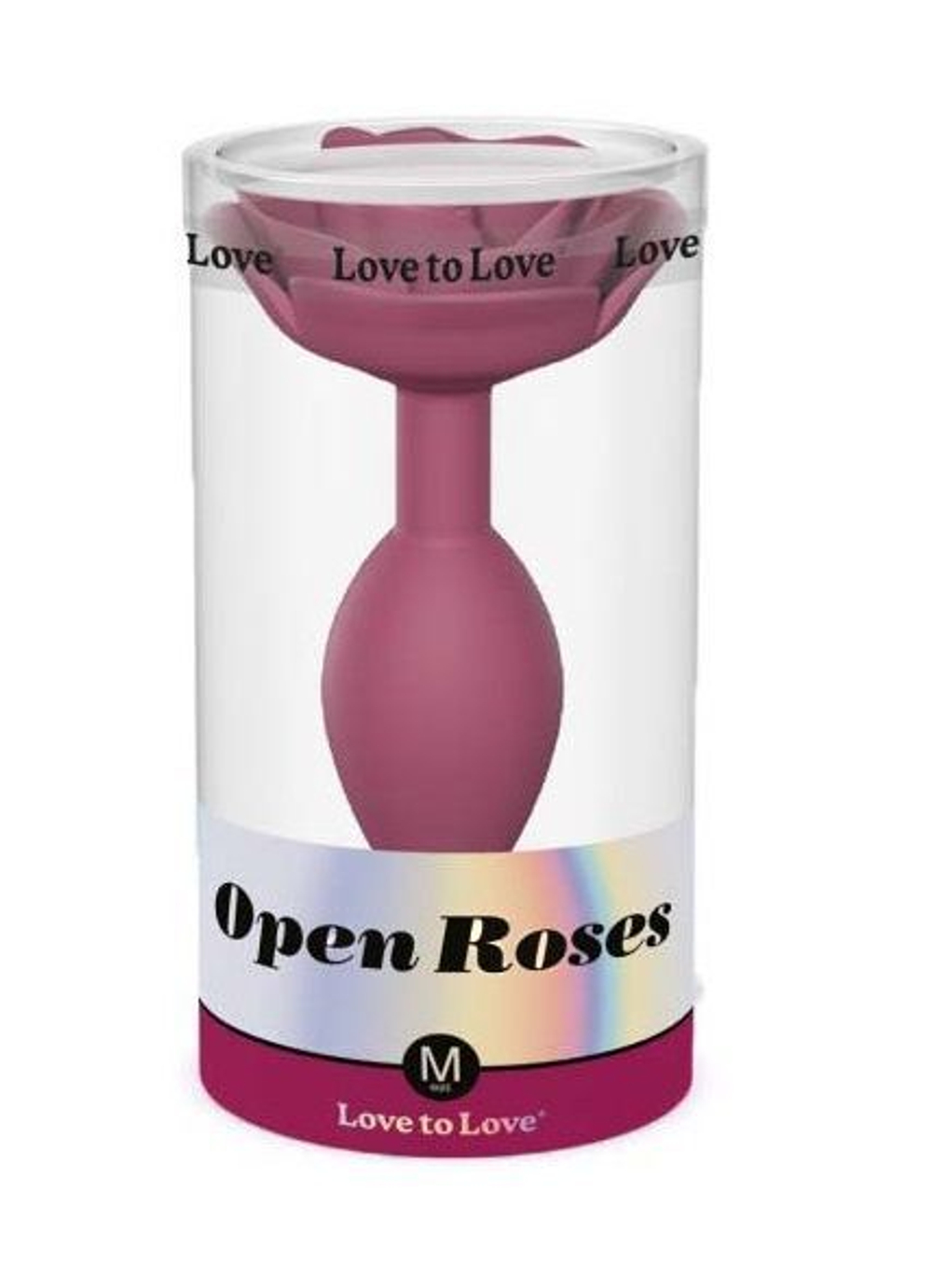 Сливовая анальная пробка с ограничителем-розой Open Rose Size M Butt Plug (Цвет: сливовый)