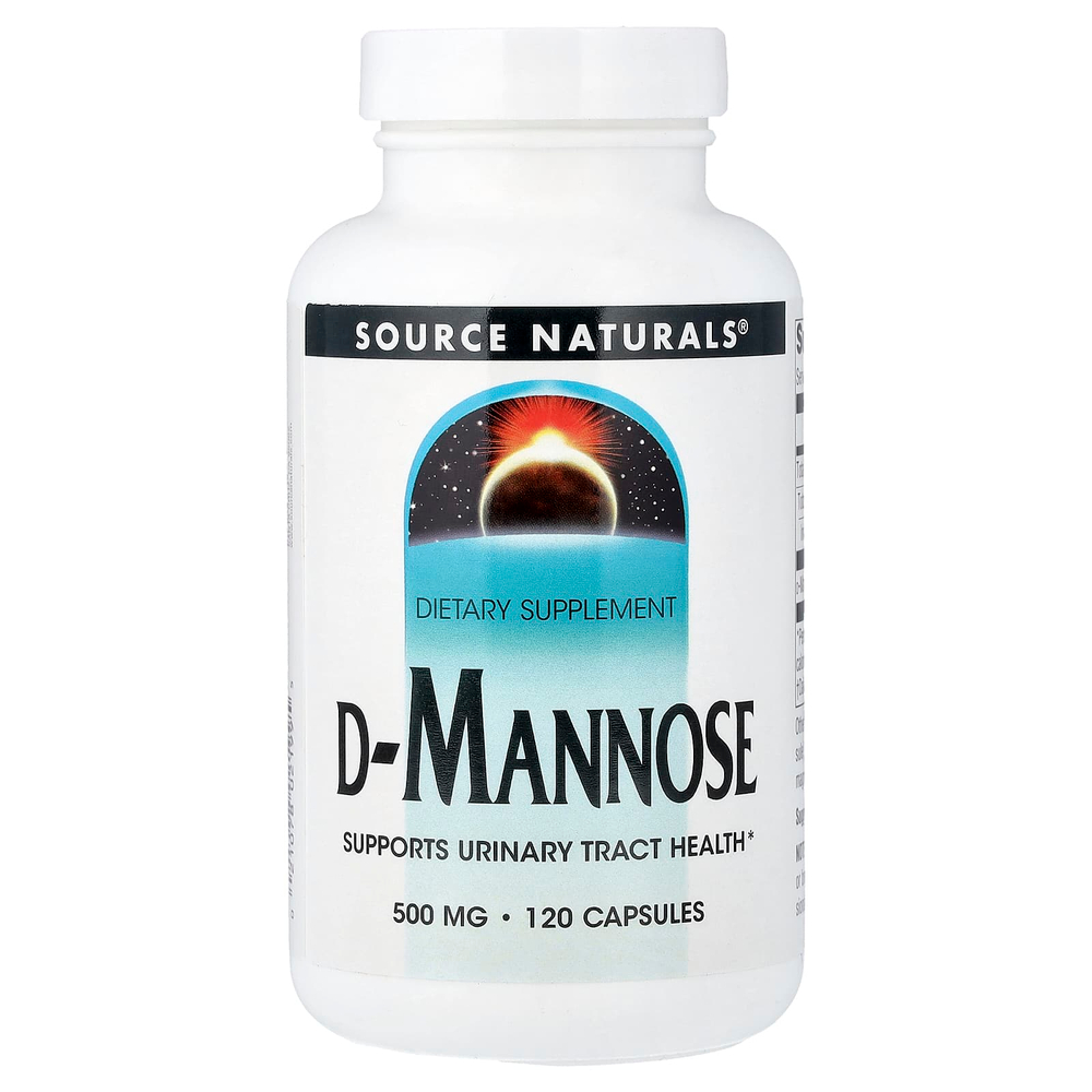 Source Naturals, D-манноза, 500 мг, 120 капсул