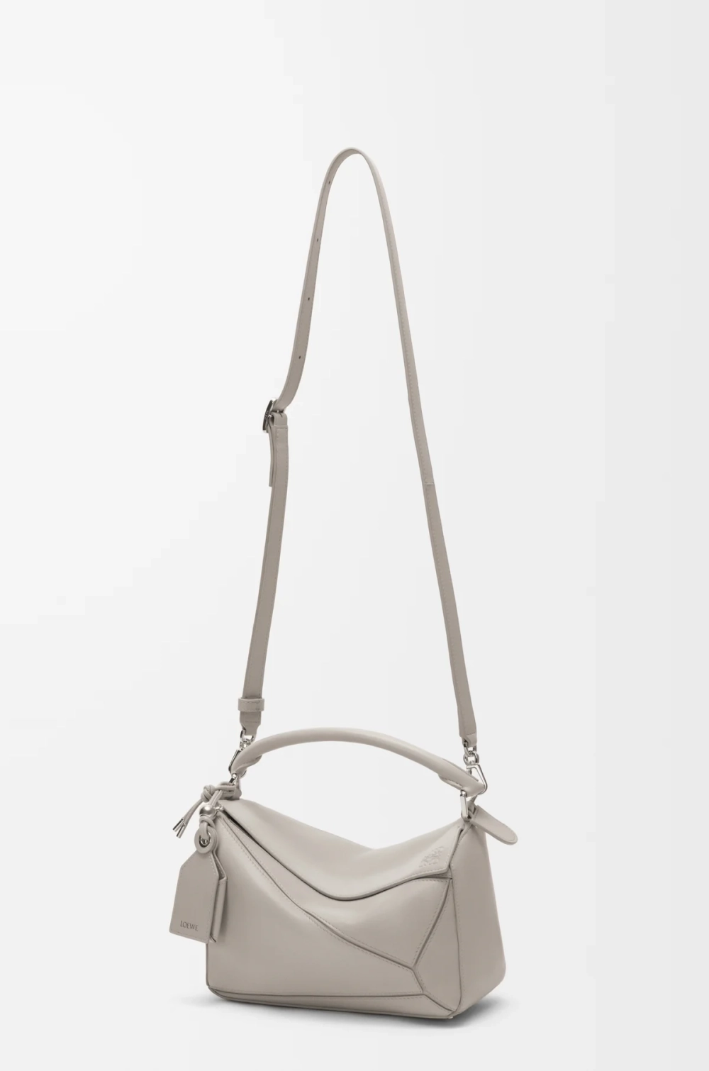 Loewe Маленькая сумка натуральной кожи, светло-серый