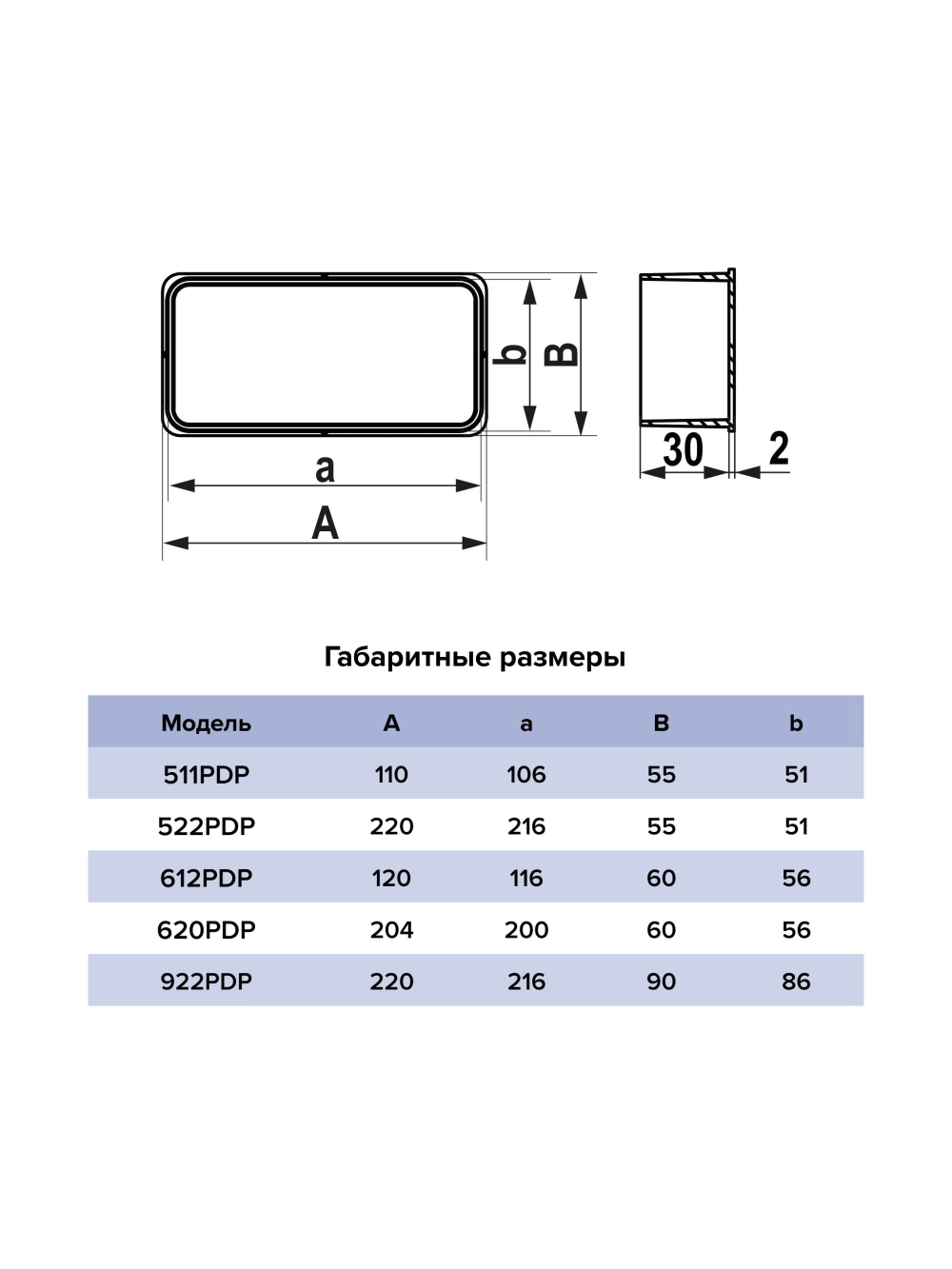 Заглушка PDP 60x120 612PDP
