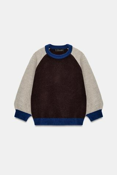 СВИТЕР В СТИЛЕ КОЛОР-БЛОК — ZARA