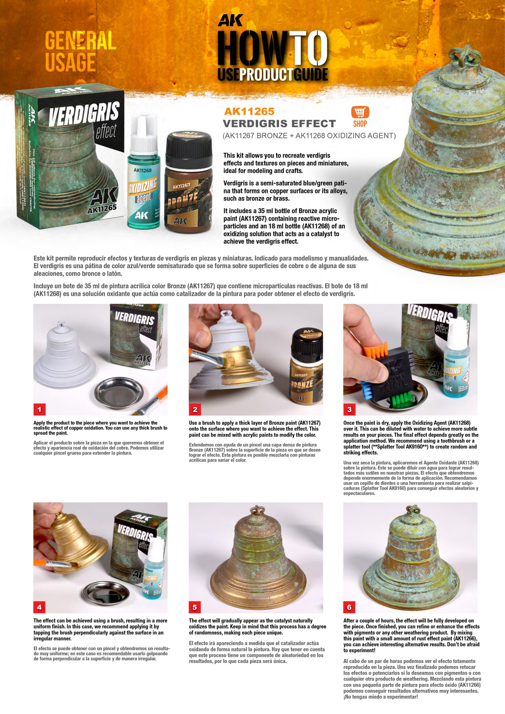 Краска для моделирования AK Interactive Bronze Effect 35ml