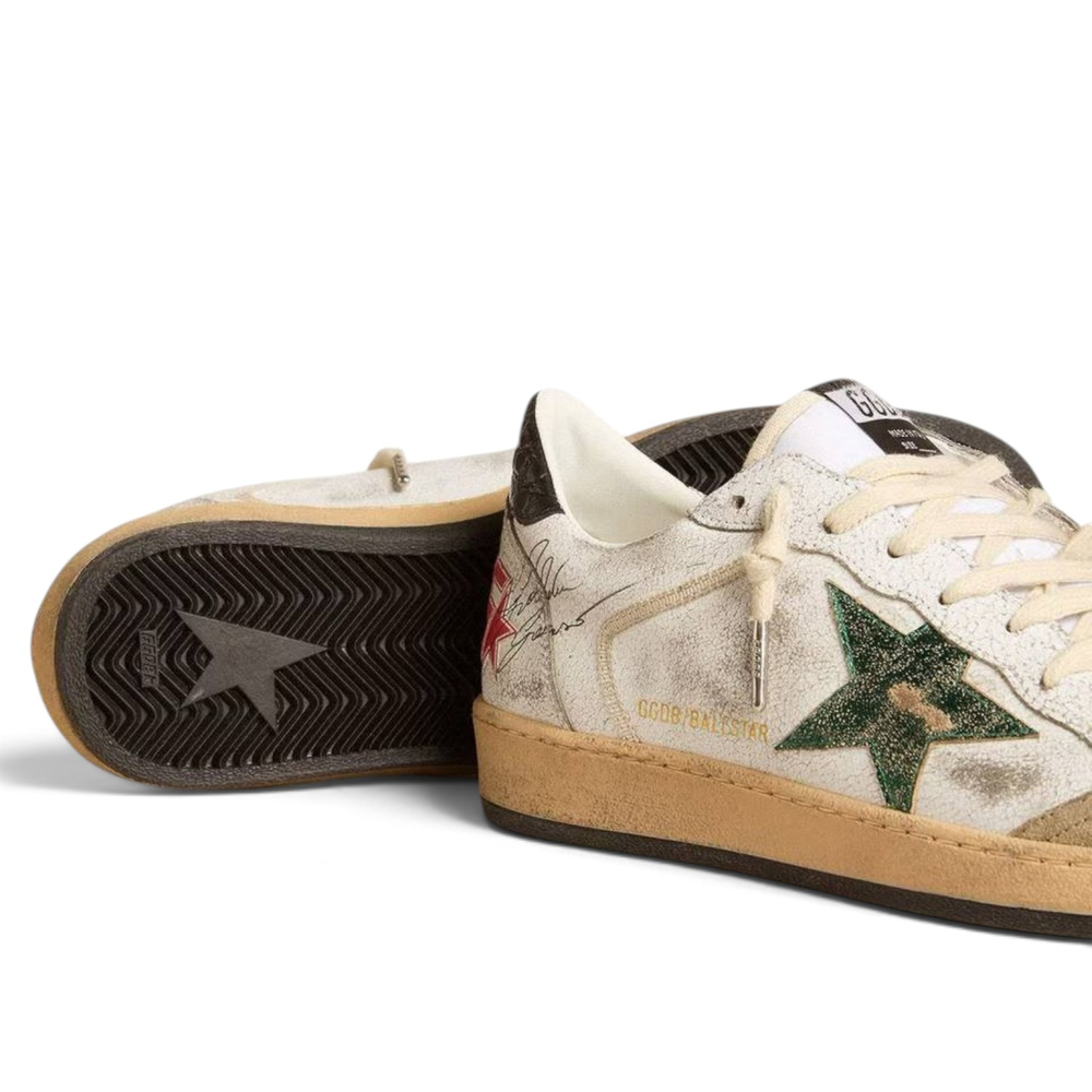 Men's Ball Star with metallic leather star and gray leather heel tab