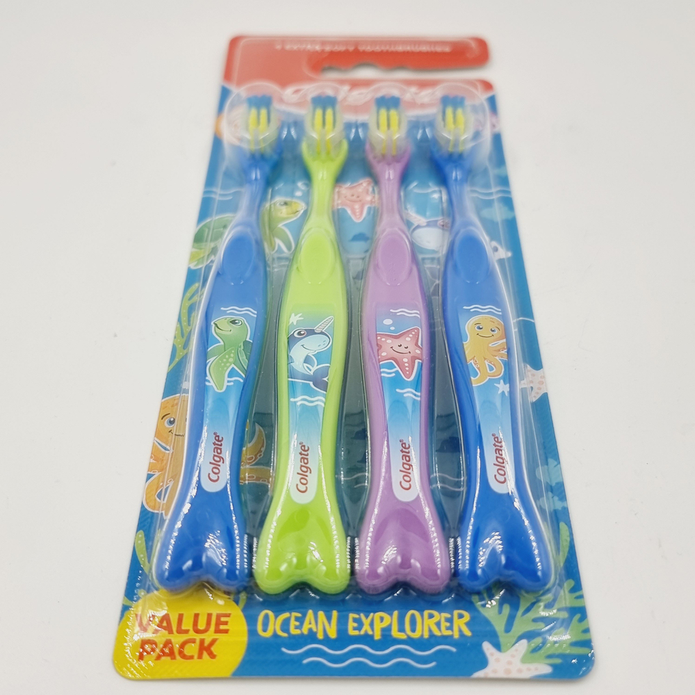 Набор детских зубных щеток 3+ Ocean Explorer, Extra Soft, 4 шт. (из Финляндии)