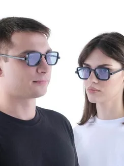 Очки солнцезащитные "OneSun", uv 400, 14 х 14 х 4.5 см, линза 3.5 х 5 см, голубые