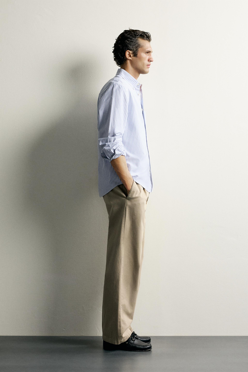 РУБАШКА REGULAR FIT ФАКТУРЫ ОКСФОРД — ZARA