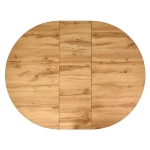 Стол Bradex Home Rudolf круглый раскладной 100-130x100x75см, Дуб Вотан, чёрный