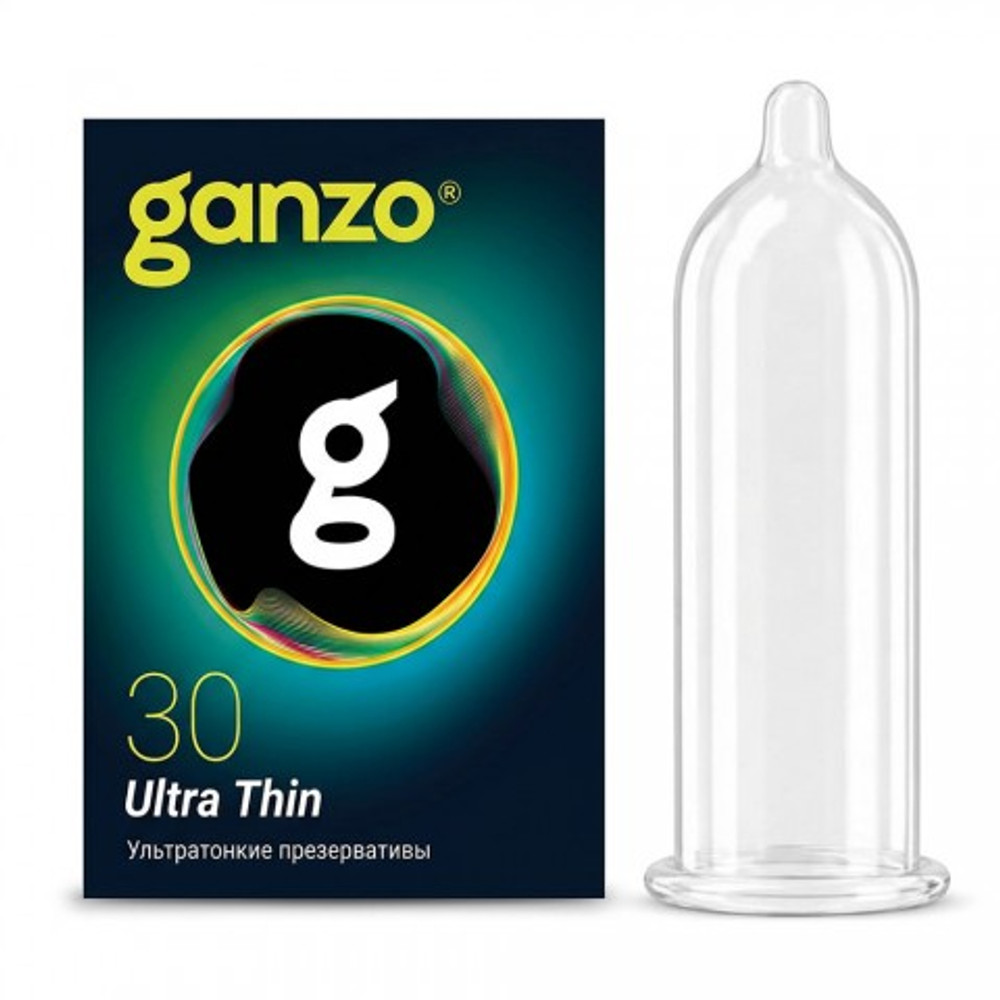 Презервативы ультратонкие Ganzo Ultra Thin Black Edition 30 шт.