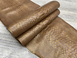 Кожа питона цв. Бежевый / Lucrecio Gold Beige, толщ. 0,5-0,7 мм