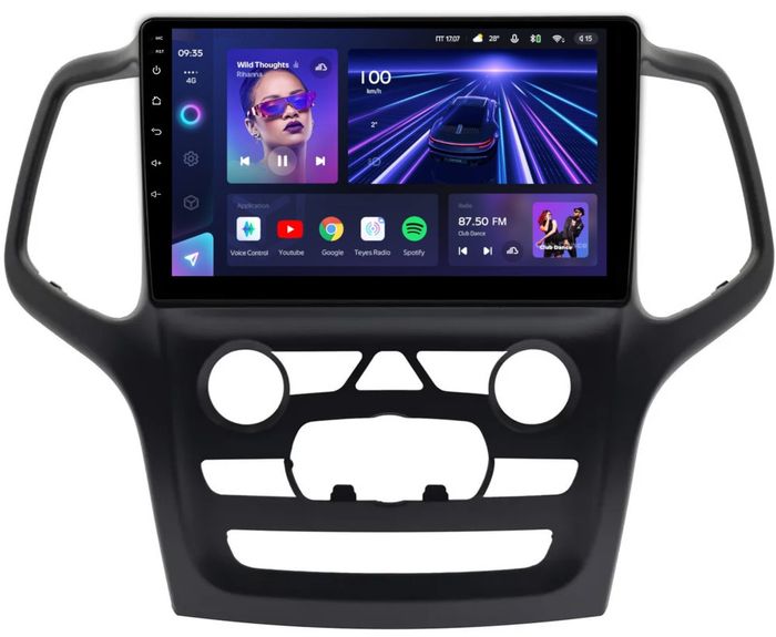 Магнитола для Jeep Grand Cherokee WK2 2013-2021 (взамен 5" экрана) - Teyes CC3 Android 10, Быстрая, CarPlay, SIM-слот