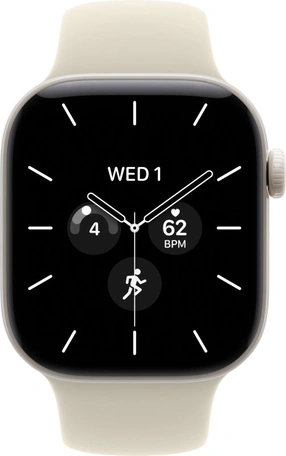 Умные часы Apple Watch Series 12 46mm Cellular Pearl White Ceramic Sand Sport Band M/L