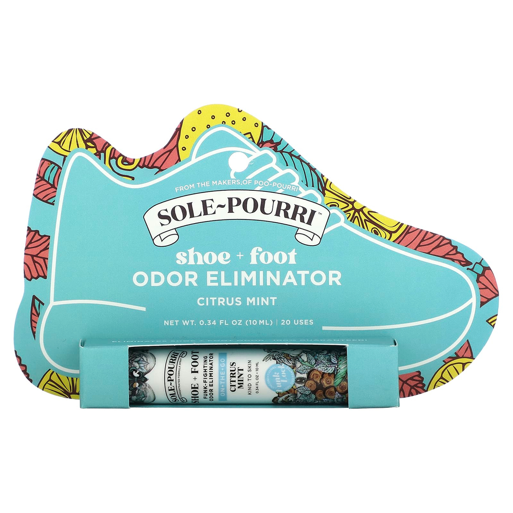 Poo-Pourri, Sole-Pourri™, спрей для устранения неприятного запаха обуви и ног, с ароматом цитруса и мяты, 10 мл